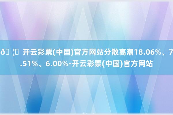 🦄开云彩票(中国)官方网站分散高潮18.06%、7.51%、6.00%-开云彩票(中国)官方网站