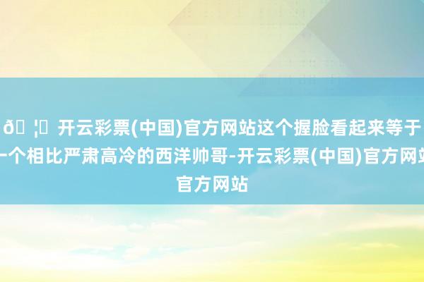 🦄开云彩票(中国)官方网站这个握脸看起来等于一个相比严肃高冷的西洋帅哥-开云彩票(中国)官方网站