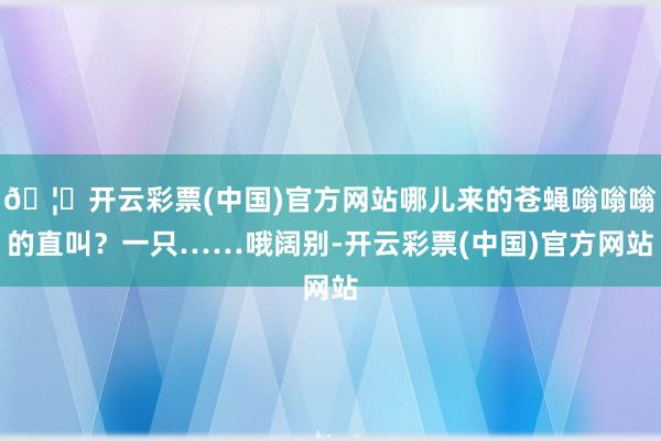 🦄开云彩票(中国)官方网站哪儿来的苍蝇嗡嗡嗡的直叫？一只……哦阔别-开云彩票(中国)官方网站