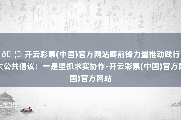 🦄开云彩票(中国)官方网站畴前锋力量推动践行三大公共倡议：一是坚抓求实协作-开云彩票(中国)官方网站