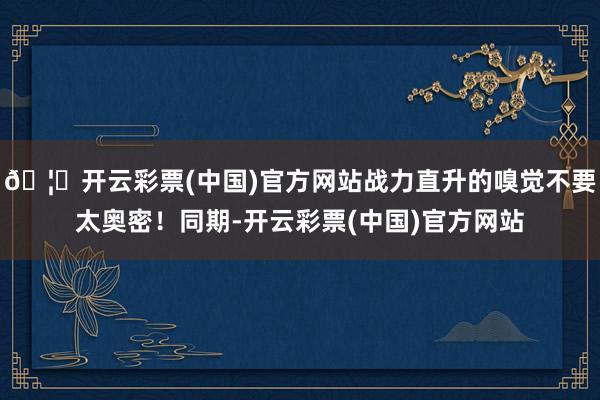 🦄开云彩票(中国)官方网站战力直升的嗅觉不要太奥密！同期-开云彩票(中国)官方网站