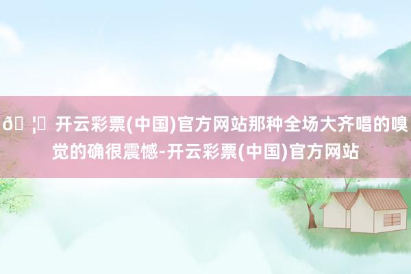 🦄开云彩票(中国)官方网站那种全场大齐唱的嗅觉的确很震憾-开云彩票(中国)官方网站