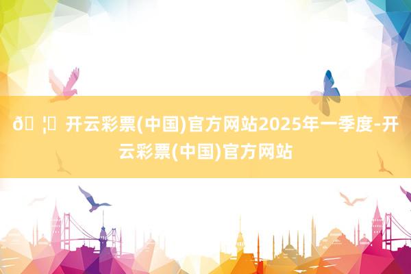 🦄开云彩票(中国)官方网站　　2025年一季度-开云彩票(中国)官方网站