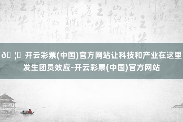🦄开云彩票(中国)官方网站让科技和产业在这里发生团员效应-开云彩票(中国)官方网站