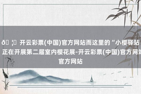 🦄开云彩票(中国)官方网站而这里的“小樱驿站”正在开展第二届室内樱花展-开云彩票(中国)官方网站