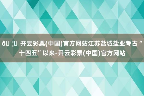 🦄开云彩票(中国)官方网站江苏盐城盐业考古“十四五”以来-开云彩票(中国)官方网站