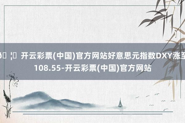 🦄开云彩票(中国)官方网站好意思元指数DXY涨至108.55-开云彩票(中国)官方网站