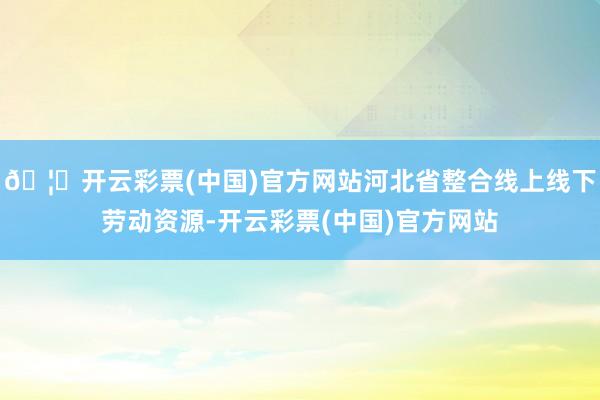 🦄开云彩票(中国)官方网站河北省整合线上线下劳动资源-开云彩票(中国)官方网站