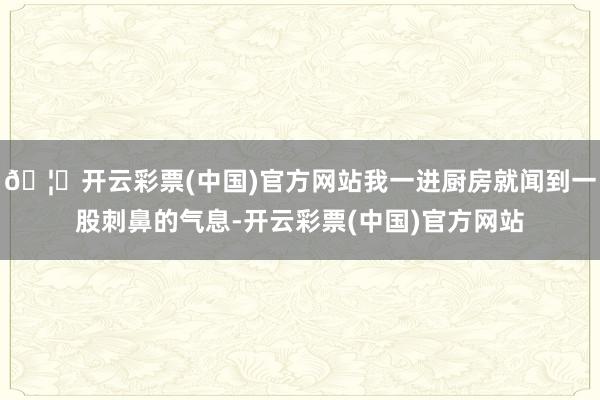 🦄开云彩票(中国)官方网站我一进厨房就闻到一股刺鼻的气息-开云彩票(中国)官方网站