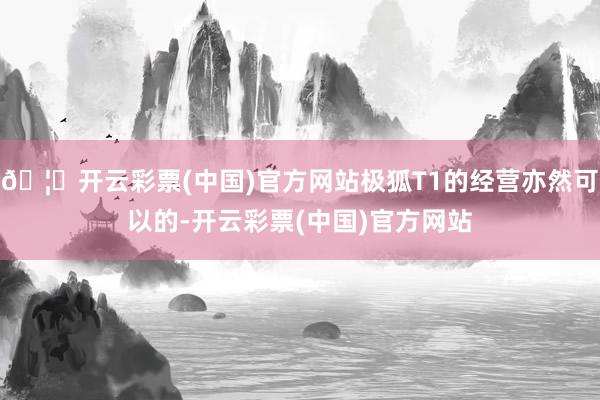🦄开云彩票(中国)官方网站极狐T1的经营亦然可以的-开云彩票(中国)官方网站
