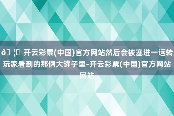 🦄开云彩票(中国)官方网站然后会被塞进一运转玩家看到的那俩大罐子里-开云彩票(中国)官方网站