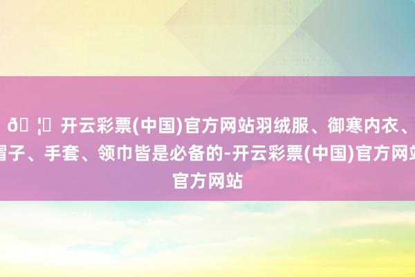🦄开云彩票(中国)官方网站羽绒服、御寒内衣、帽子、手套、领巾皆是必备的-开云彩票(中国)官方网站