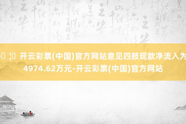 🦄开云彩票(中国)官方网站意见四肢现款净流入为-4974.62万元-开云彩票(中国)官方网站