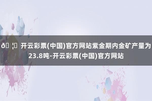 🦄开云彩票(中国)官方网站 紫金期内金矿产量为23.8吨-开云彩票(中国)官方网站