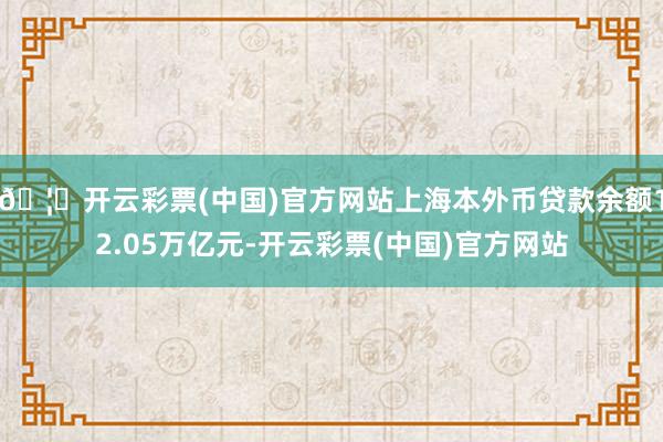 🦄开云彩票(中国)官方网站上海本外币贷款余额12.05万亿元-开云彩票(中国)官方网站