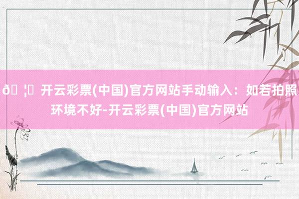 🦄开云彩票(中国)官方网站手动输入：如若拍照环境不好-开云彩票(中国)官方网站