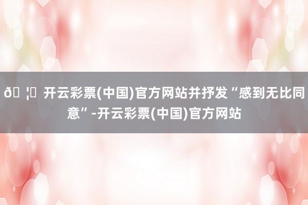 🦄开云彩票(中国)官方网站并抒发“感到无比同意”-开云彩票(中国)官方网站