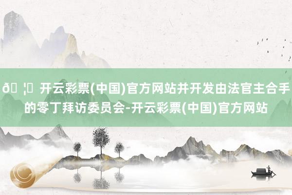 🦄开云彩票(中国)官方网站并开发由法官主合手的零丁拜访委员会-开云彩票(中国)官方网站
